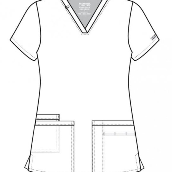 Cherokee Workwear Core Stretch Scrub Top Large - Picture 2 of 2